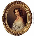 Franz Xavier Winterhalter Canvas Paintings - Malcy Louise Caroline Frederique Berthier de Wagram, Princess Murat